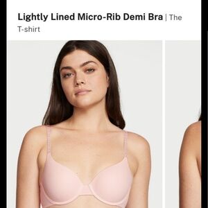 Victoria's Secret Light Pink Micro-Rib Demi Bra